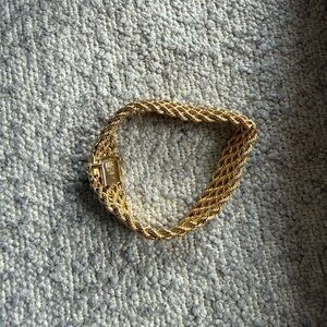 Elegant Gold Braided Bracelet